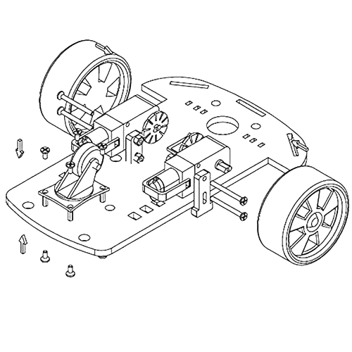 2 Wheel Acrylic Chassis Kit 2 Wheel Acrylic Chassis Kit