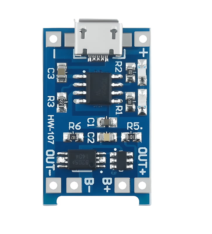 TP4056 Charger module for Lithium battery (B-type) TP4056 Charger module for Lithium battery (B-type)